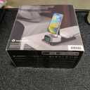 Twelve South HiRise 3 Deluxe, Compact Luxury Wireless Magsafe Charging Stand for iPhone, AirPods and Apple Watch  Includes US Power Supply with 5 Foot Cord, Plus International Plug Adapters, Black