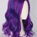 Topcosplay Purple Mixed Blue Wigs for Wig Halloween Costume Cosplay