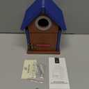 Kingsyard Recycled Plastic Bird House for Outdoors - Weatherproof Nesting Box with Clear View Panel & Predator Guard for Bluebird Wren Swallow Finch, Blue