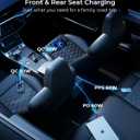 USB C Car Charger, 126W [Dual PD60W&QC30W] Cigarette Lighter USB Car Charger Adapter Fast Charging 4 Ports Car Phone Charger for iPhone 17/16/15/14/13, Samsung Galaxy S25/S24Google Pixel Laptop