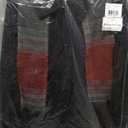 London Fog Black Wool Blend Pea Coat with Red and Gray Scarf, Size XL 