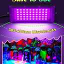 2 Pack 50W LED Black Light, Blacklight Flood Light for Glow Party IP66 Waterproof, Outdoor Black Lights with Switch&Plug for Halloween, Glow in The Dark, Neon Party, Fluorescent Poster, Birthday