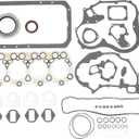 Cylinder Head Gasket Kit Engine Valve Gasket Set No.ME997429 for Mitsubishi 4D34 Rubber, Metal Black