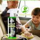 2 x Kingvo Interior Car Cleaner, Car Seat Cleaner Cleaning Kit Carpet Shiny Stuff Deep Cleans Rubber Floor Mat Truck,Green Apple Scent