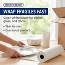 BOX USA Packing Paper Roll 1440'L x 12"W - 1,000 Sheets 17” Long Equivalent - Large White Newsprint for Shipping, Packaging, Storage and Moving Supplies