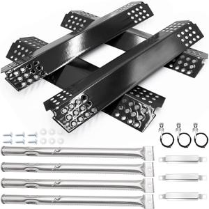 Grill Replacement Parts for Charbroil tru infrared 463241313 463241013 Models, Char broil Commercial T22-D T47-D T36-D Parts with Heat Plate Shields, Grill Burner Tubes, Carryover Tubes and Igniters.