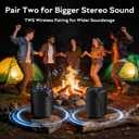 Portable Bluetooth Speaker, IPX7 Waterproof Wireless Speaker with 20W Loud Stereo Sound, 15H Playtime & Beat-Synced RGB Light, Small Outdoor Speaker for Shower, Pool, Beach, Hiking and Gifts