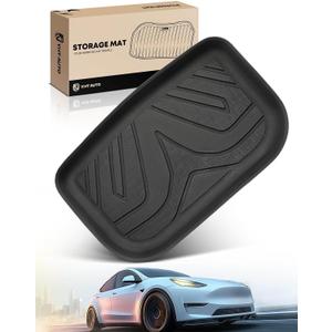 YHTAUTO Rear Lower Storage Trunk Mat Compatible with Tesla Model Y 2020-2025, TPE Floor Liners All Weather Custom Fit, Black