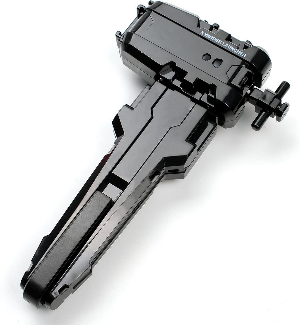 X String Launcher, X Winder Launcher with Grip, Two Launch Mode, Battling Gyro Accessories, (Black)