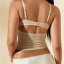 SOLY HUX Women's Floral Lace Trim Camisole Spaghetti Strap Fitted Shirt Top Summer Crop Cami Tops (L)