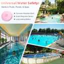 2 x Pool Safety Alarm, Swim Cap Partner, Drowning Prevention Alart for Pool, Swiming (Pink)