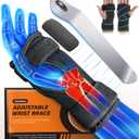 Carpal Tunnel Wrist Brace with Magnetic Therapy Pad, Extra-Long Adjustable Strap Wrist Support Splint Fits Both Left Right Hand, Hand Brace Night Support for Arthritis Tendonitis Pain Relief