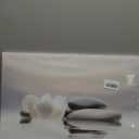 Zen Canvas Wall Art white Lotus Flowers and Black Massage Stones Spa Picture Wall Decor Poster Print Suitable for Yoga Meditation Room Bathroom Bedroom Study Home Decoration (24"L x 16"W)