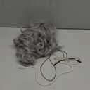 Old Lady Cosplay Set Wig Glasses Necklace and Eyeglass Chain for Halloween Costume Parties and Stage