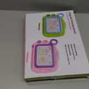 Toddler Toys for Girls Boys Age 3 4 5 Year Old, Magnetic Drawing Board with 1 Pen, Erasable Writing Doodle Board for Kids with 2 Stamps, A Etch Birthay Gift for 3 Year Old Travel Toys Sketch Boards (Green)