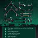 SCITOO 13pcs Suspension Kit 2 Upper Control Arm and Ball Joint 2 Lower Ball Joints 2 Stabilizer Bar Link Kit 4 Outer Inner Tie Rod fit for Chevrolet for GMC Series for Cadillac Escalade