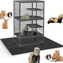 Drydiet 56" x 42" Ferret Playpen Mat, Under Pet Cage Liner, Absorbent/Waterproof Felt Pad for Ferret Cages, Bird Cage Reptile Aquariums, Dog Kennels, with Non-Slip Backing for Hard Floors
