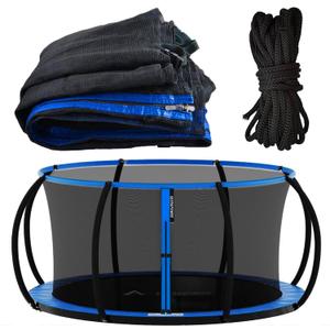 14Ft Round Trampoline Replacement Safety Net 4/5/6/8 Poles Top Ring Enclosure System (Net Only)