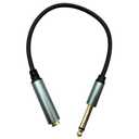 Halokny 6.35mm to 6.35mm Instrument Cable, Golden Plated 1/4 Inch Male to Female TS Mono Audio Jack for Electric Guitar, Bass, Amplifier, Speaker, Mixer 1FT/0.3M (Male to Female TS 1Ft)