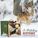 7 x Wolf Christmas Ornament 2025, Woodland Animal Ornaments for Tree - Howling Wolf Gifts for Men, Women, Spiritual Gifts for Family, Friends, Animal Lovers - Layered Wooden Hanging Decor