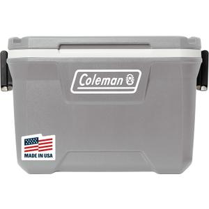 Coleman Classic Series Insulated Portable Cooler, Leak-Resistant Outdoor Hard Cooler Keeps Ice up to 5 Days, 52 Quart (Rock Grey)