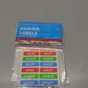 10 x Kosher Sticker Labels, 48-Pack, 16 Blue Dairy, 16 Red Meat, 16 Green Parve Stickers, Oven Proof up to 500° F, Freezable, Microwavable, Dishwasher Safe, English, Color Coded Tools