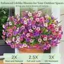 Yastouay 12 Bundles Artificial Flowers for Outdoors, UV Resistant Artificial Outdoor Flowers No Fade Fake Outdoor Flowers Plants for Garden Porch Window Box Pot Planters Decor (Mixing+Fern A)