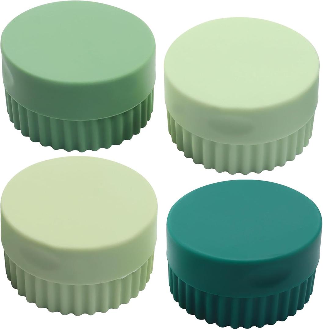 4pcs Travel Jars - 20ml Leakproof & Refillable Containers for Toiletries, Creams & Lotion (Green Set)