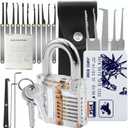 Solid Brass Combination Lock Set Kit with Keys Outdoor Solid Brass Keyed Picking Waterproof Lock Kit with Keys Pick for Shed, Gate, School Gym Locker, Fence, Toolbox, Hasp Storage KSV3968