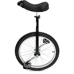 Nisorpa 20" Inch Unicycle Classic Black One Wheel Bike with Anti-Skid Alloy Rim and Pedal Adjustable Height Cycling for Kids Adults Beginner Outdoor Indoor Sports Entertainment Exercises Balance Fun