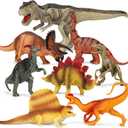 Dinosaur Toys for Kids 3-5, 8 PCS Realistic Plastic Dinosaur Toys Set, Toddler Dinosaur Toy, 6'' to 10" Large Dinosaurs Toys for Kids 5-7