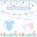 Weysat 2 Pcs Baby Clothes Banner Baby Boys Girls Shower Decorations Pink Blue Bodysuit Clothesline Banner Gender Reveal Birthday Neutral Party Outfit Paper Decor Supplies