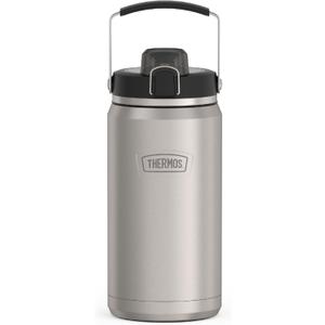 THERMOS ICON SERIES, Stainless Steel Water Bottle with Spout - 64 Ounce, Matte Stainless Steel - Vacuum Insulated Water Bottle with Lid