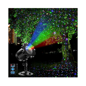 Outdoor RGB Laser Projector Lights, Moving 3 Color Starry Sky & Firefly Effects Projection Light with RF Control, IP65 Outdoor Holiday Landscape Decor for Christmas Halloween Parties Garden New Year
