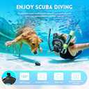 Snorkel Mask Mini Scuba Tank 0.5L Up to 6 Minutes Underwater Breath Within 30ft Diving Depth Small Diving Tank with Full Face Diving Mask for Shallow Water