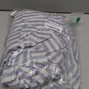 Boao Cotton 60 x 120 Inch Farmhouse Ruffle Tablecloth Blue White Striped Flounces Trim Table Cover for Rectangle Table Kitchen Party Wedding Decor