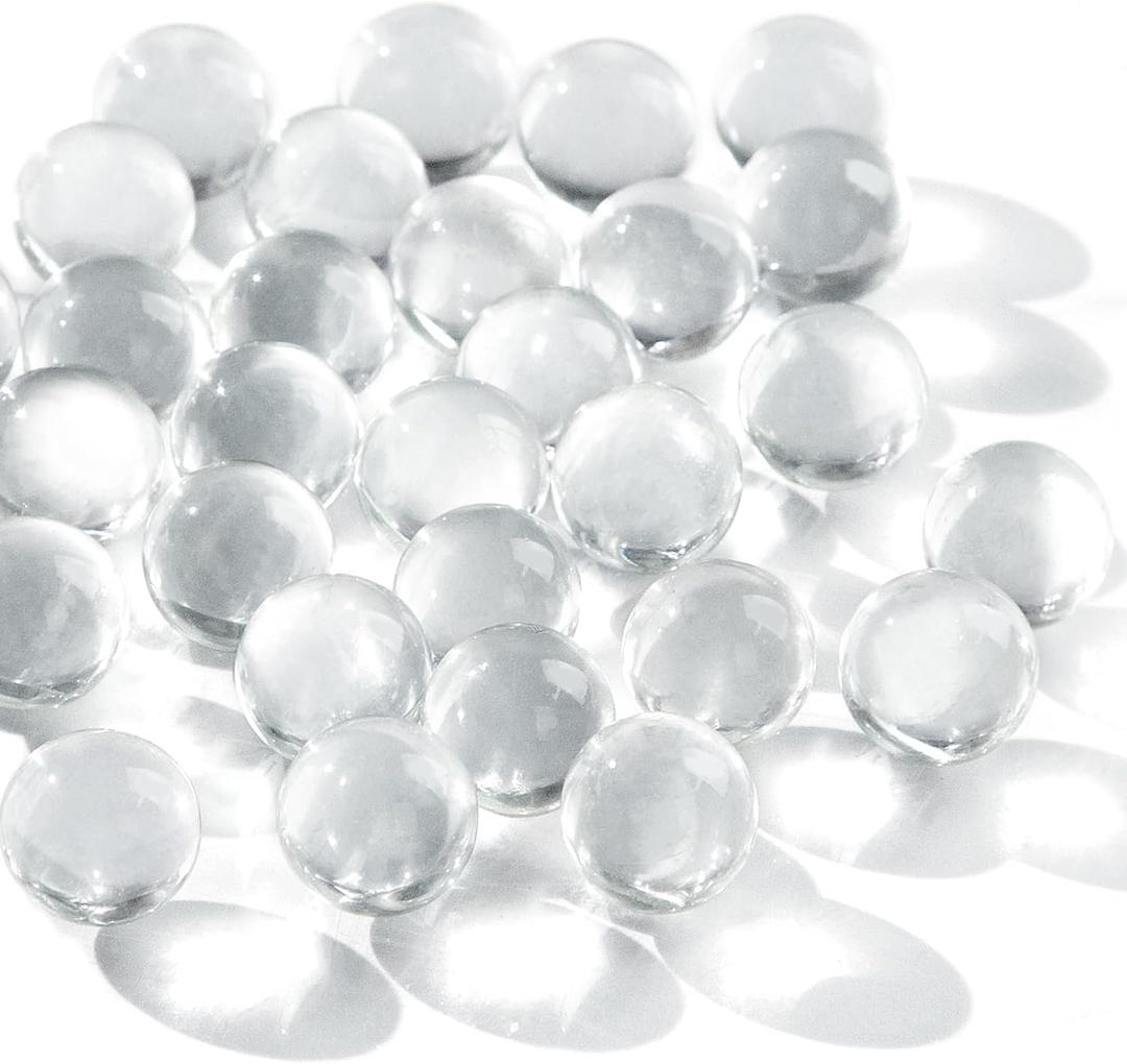 FUTUREPLUSX 5LB Glass Marbles, 0.63Inch Clear Marbles Bulk for Vase Fillers, Home Decor FUTUREPLUSX 5LB Glass Marbles, 0.63Inch Clear Marbles Bulk for Vase Fillers, Home Decor