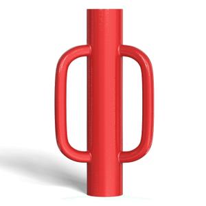 T Post Driver - 12LB Fence Post Driver Heavy Duty Hand Post Pounder with Handle Black Steel Rammer for U Fence Post Wooden Post Hole Diggers, Red
