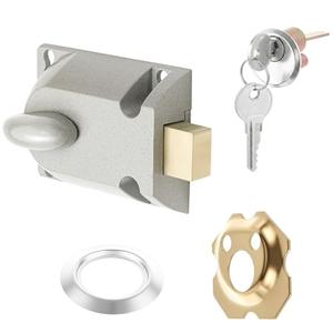 MorningRo A Set Garage Door Lock Set Center Mount Design Diecast Aluminum Cylinder Deadbolt Locks with Key for Most Garage Door Security Home Improvement
