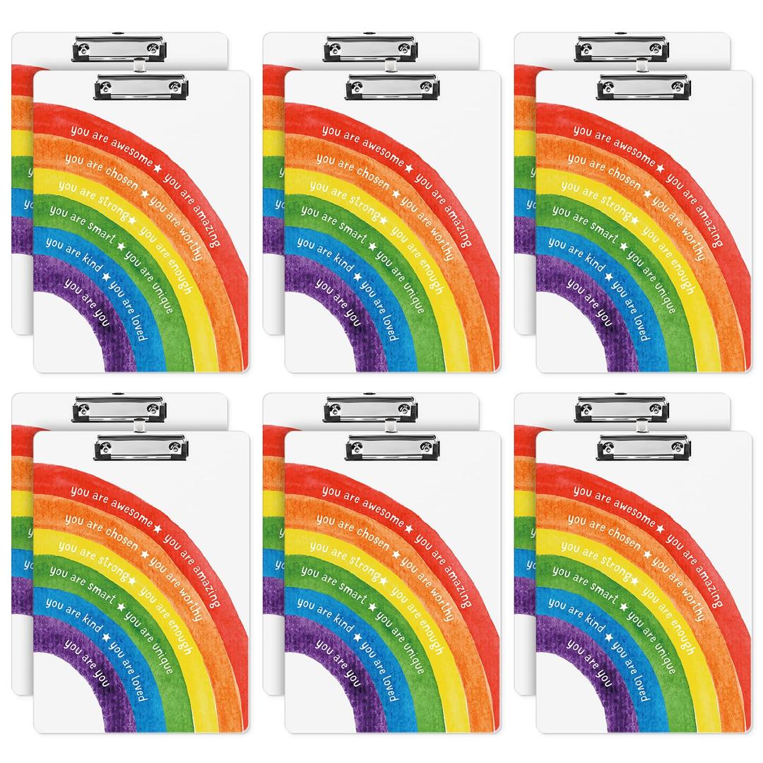 Sinload 36 Pcs Class of 2026 Graduation Gifts Bulk for Students Motivational Plastic Colored Clipboard A4 Letter Size with Low Profile Clip for School Teachers Nurses Coworkers Office