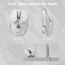 SEUNKWANG EWEADN Q9 Wireless Clear Mouse Dual Mode Bluetooth & 2.4G USB Computer Mouse with RGB Lighting, Silent Clicks, Multi-Device Compatibility for Laptop, PC, MacBook, iPad Cute Mouse-White