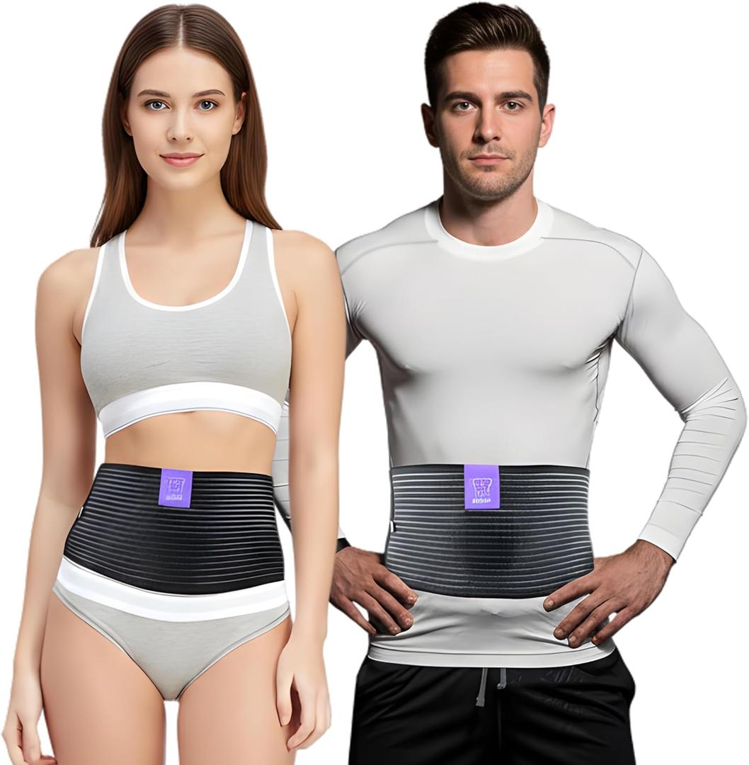 Everyday Medical Umbilical Hernia Belt for Men & Women - Breathable Abdominal Binder Post Surgery, Belly Support Band & Abdominal Compression Garment for Epigastric, Navel & Ventral Hernias - L/XL (L/XL (39-52 IN))