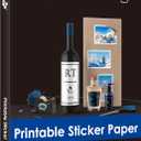 Koala 100 Sheets Sticker Paper for Regular Labels, Matte White, 8.5x11 Inch Printable Full Sheet Label Paper for Inkjet & Laser Printers