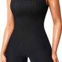 Junlan Waist Trainer Sauna Suit for Women Sauna Sweat Shirt Full Body Jumpsuit (Blue,Medium)