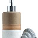 Ceramic Soap Dispenser Set for Hand Soap, Shampoo, Dish Soap, Conditioner, Includes Stainless Steel Pump and Silicone Funnel, 12 Oz, Modern Kitchen Decor