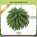 Fake Ferns, 50IN Single Realistic Large Faux Plants with 96 Fronds, Artificial Boston Ferns for Outdoors Home DIY Plant Wall Garden Porch Entrance Decor