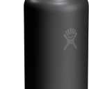 Hydro Flask Water Bottle - Insulated Stainless Steel - Wide Straw Lid, Non Spill, Leakproof in 40 Oz Tonal Black