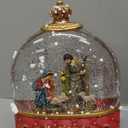 Nativity Scene Snow Globe - Musical Plastic Christmas Snow Globes Lantern That Light Up Featuring Baby Jesus, LED Glitter Water Spinning Decoration Gift Music Box for Adults Women Men
