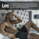 Lee Mens Underwear 4 Pack Boxers for Men Cotton Stretch Boxer Briefs (Black)
