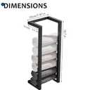 Towel Racks for Bathroom Rolled Towels,Vertical Towel Storage Rack for Bathroom,Premium Aluminum Matte Black Bath Towel Holder Wall Mounted,Easy to Install(20 Inch)